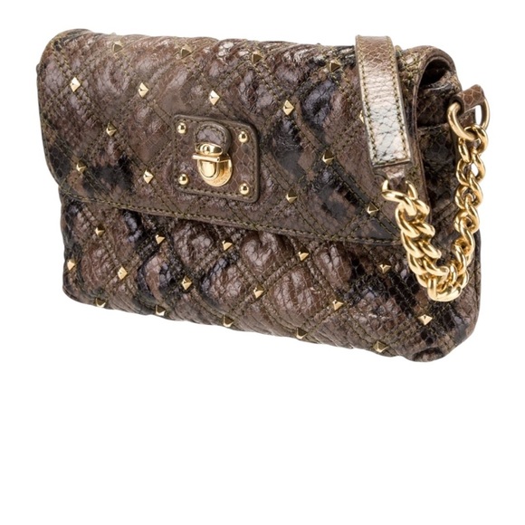 Marc Jacobs Brown and Gold Quilted Crossbody Bag - Picture 2 of 8